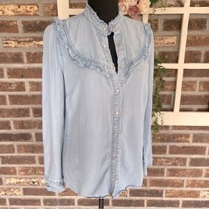 Maeve button up long sleeved top‎ Size 4